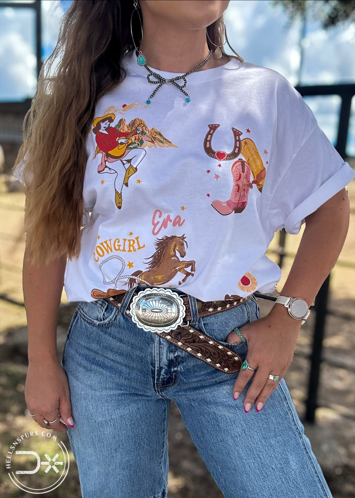 Cowgirl Era Doodle Tee