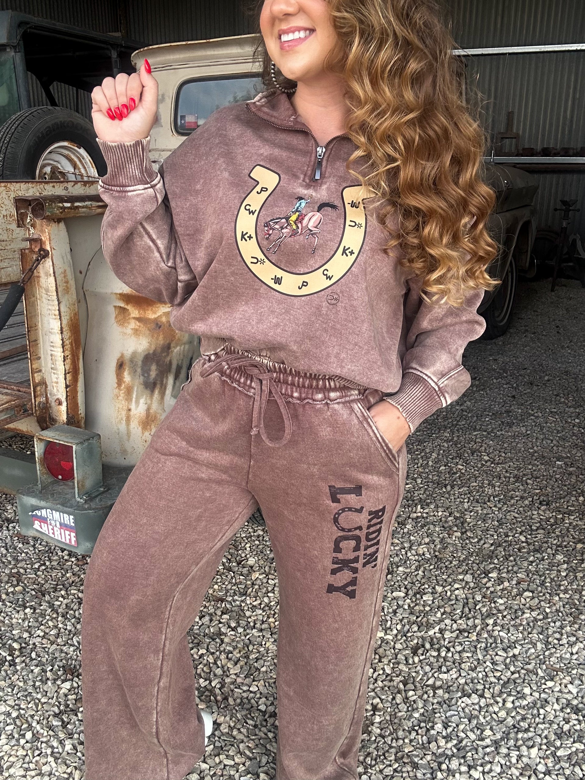 The Ridin’ Lucky Quarter Zip Set