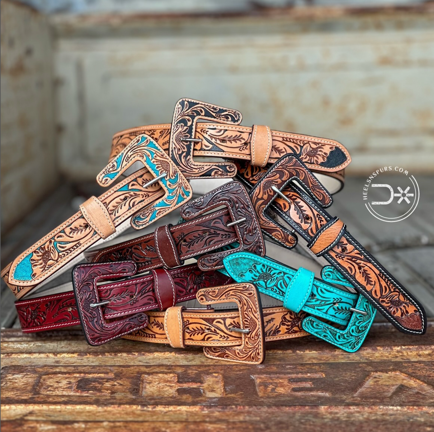 The Stockyards Tooled Belt (Some Will Ship In 1-2 weeks)