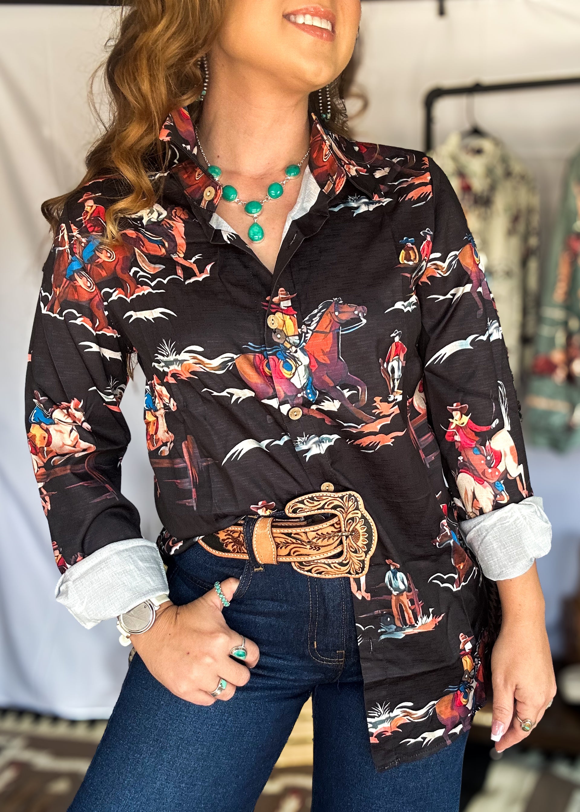 The Midnight Rodeo Button-Down