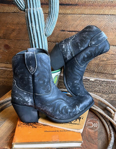 The Chandler Booties ~ Distressed Black