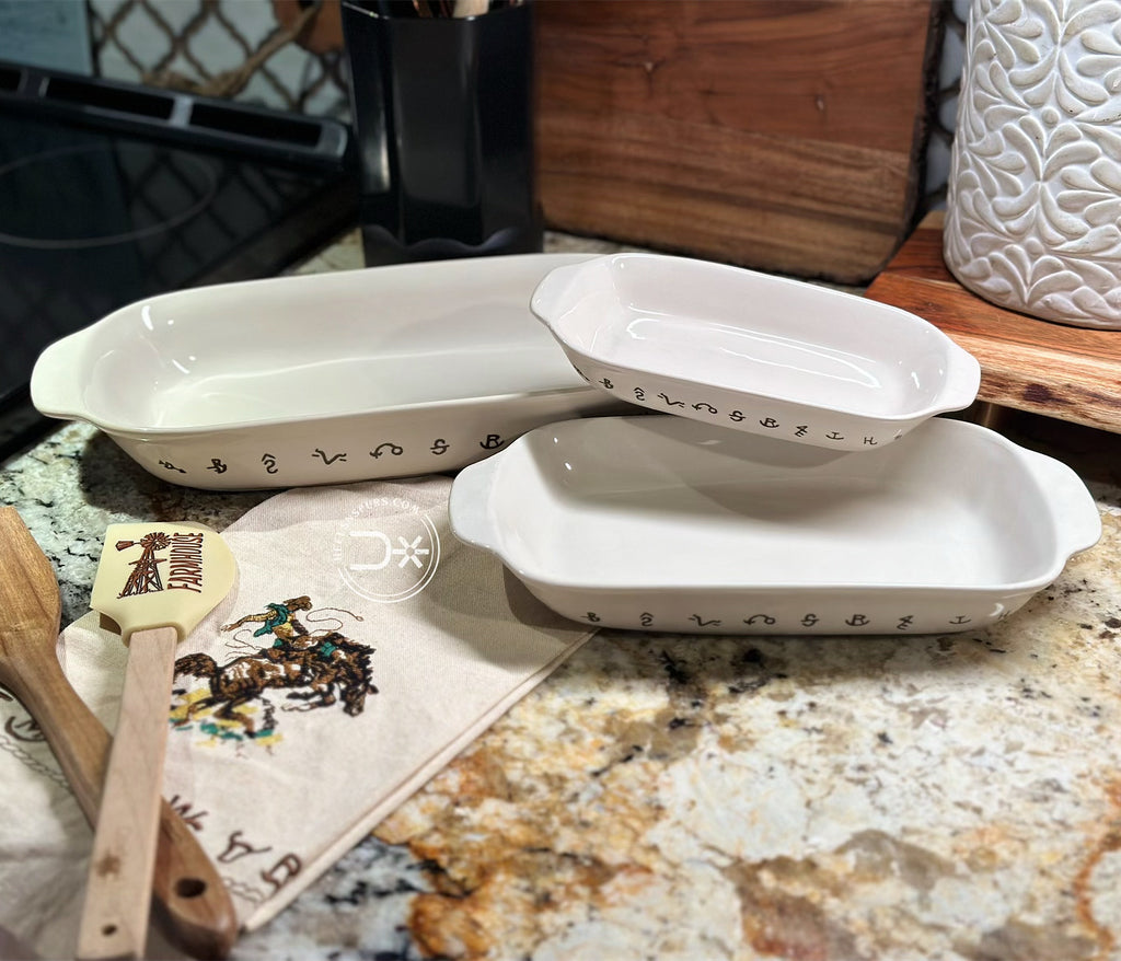 Branded Baking Dishes ~ 3 Piece Set