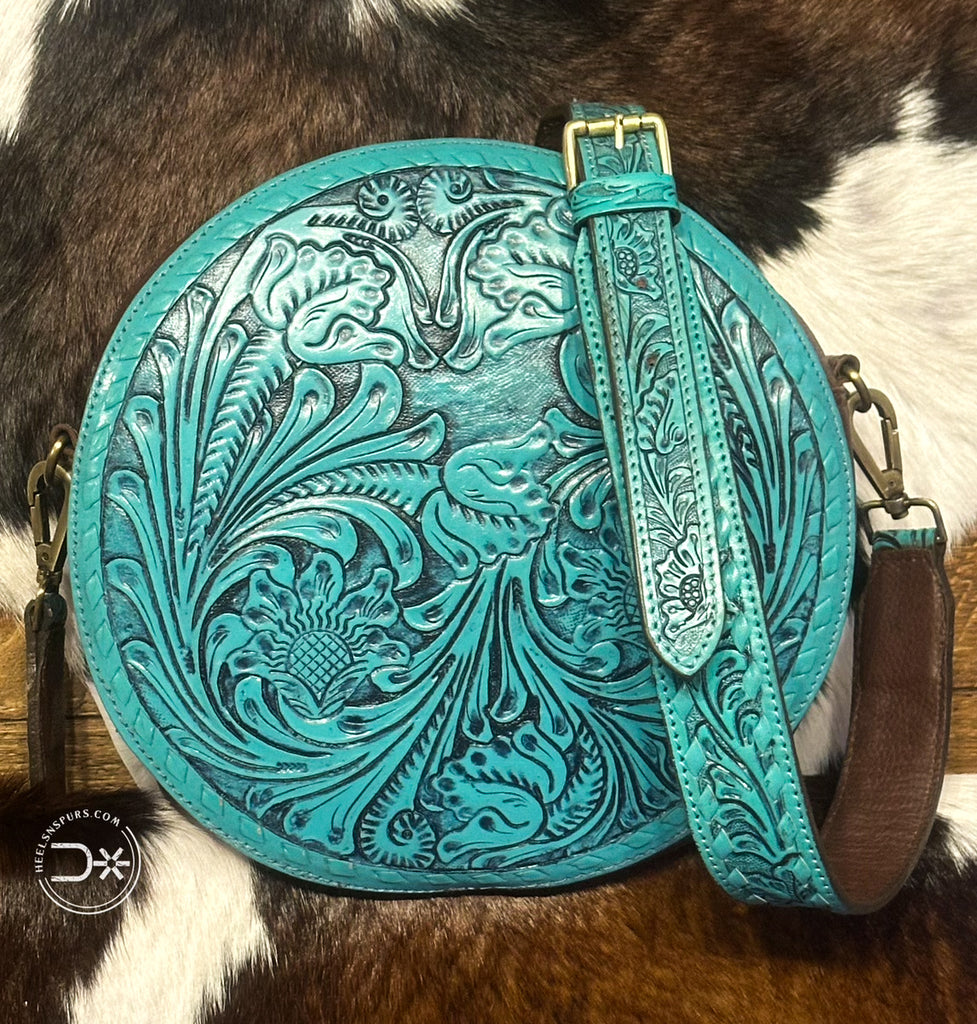 San Juan Tooled Crossbody ~ Turquoise
