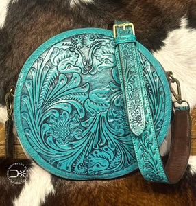 San Juan Tooled Crossbody ~ Turquoise