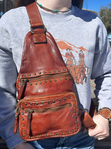 Studded Leather Bumbag