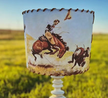 Load image into Gallery viewer, Wild Bronc Lampshade ~ 6 inch
