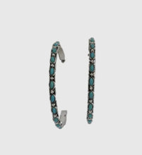 Load image into Gallery viewer, Turquoise Hoops
