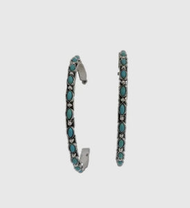 Turquoise Hoops