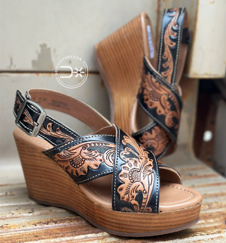 Flower Ridge Tooled Wedges ~ 10233