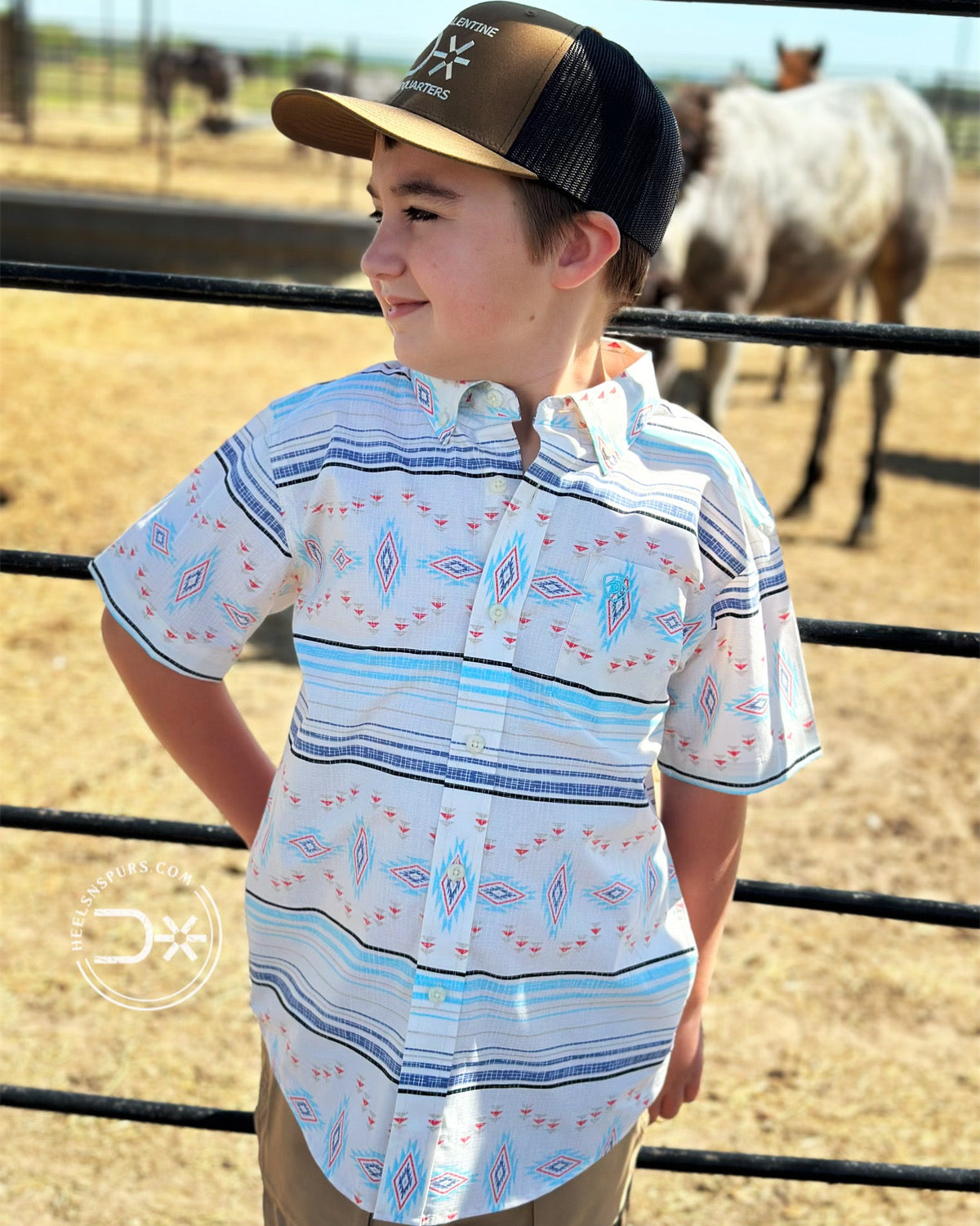 The Koda Short Sleeve Shirt ~ Boys (Ariat)