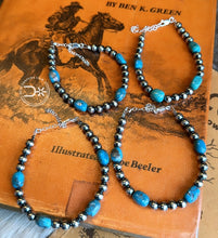 Load image into Gallery viewer, Authentic Navajo Pearl &amp; Turquoise Bracelet
