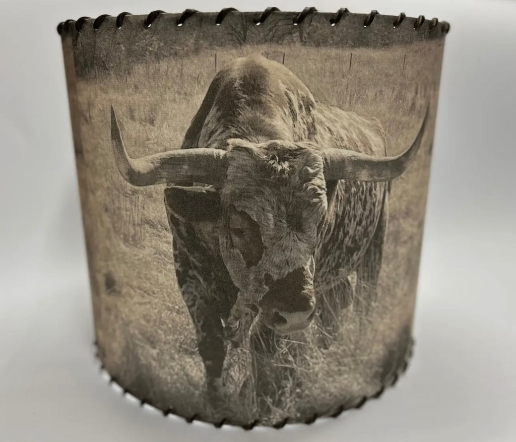 Longhorn Bull Lampshade ~ 6 inch