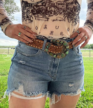Load image into Gallery viewer, Risen High Rise Distressed Shorts ~ 6093
