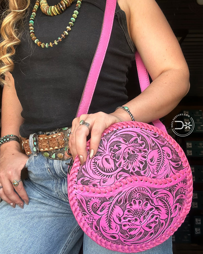 The Dixie Tooled Purse ~ Pink