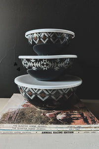 Black Aztec Bowl Set
