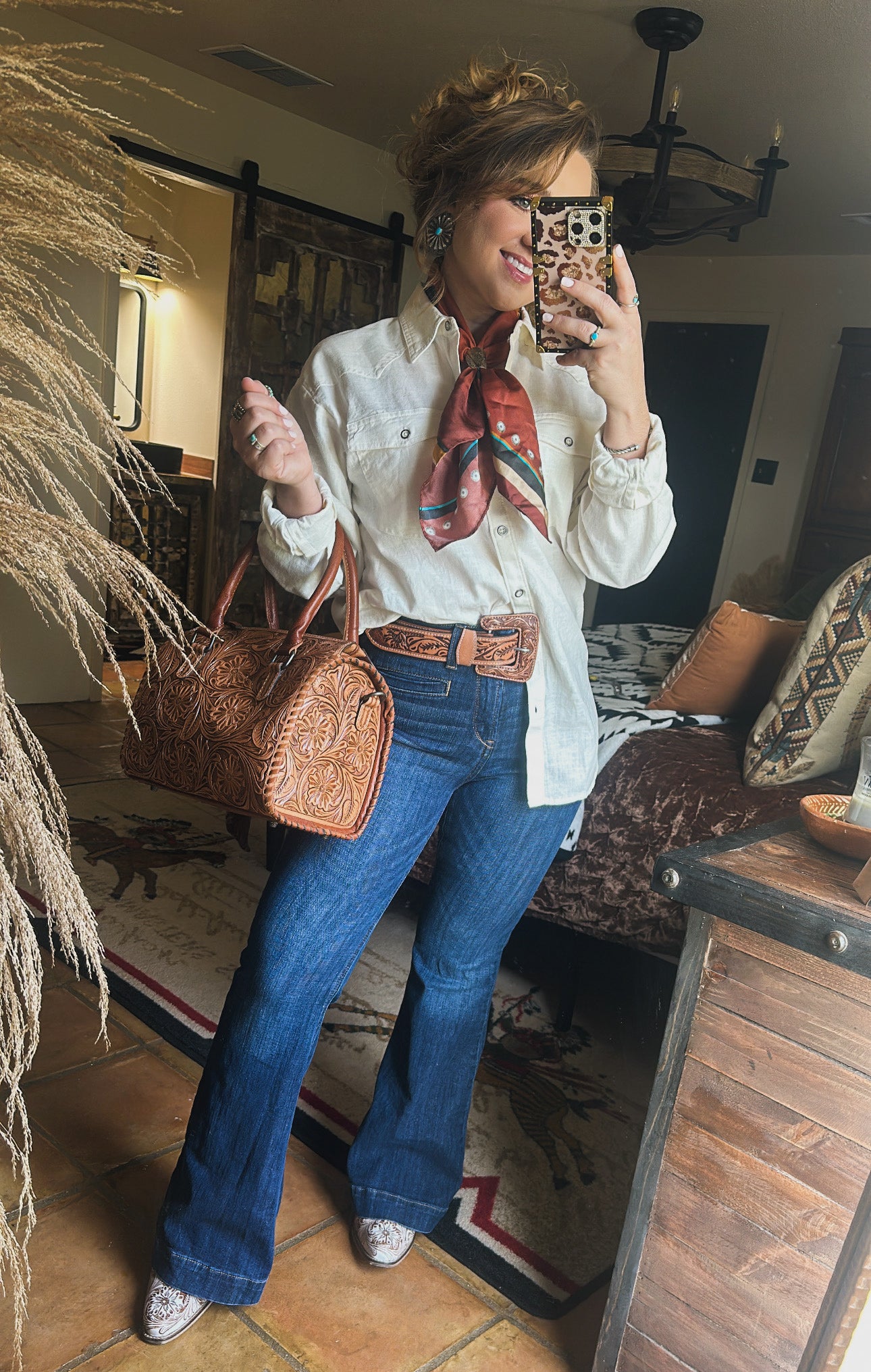 White Ariat Button Up