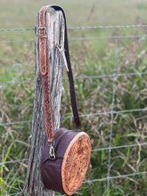 Load image into Gallery viewer, San Juan Round Tooled Crossbody ~ Natural
