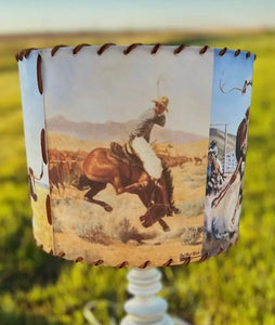 Wild Bronc Lampshade ~ 6 inch