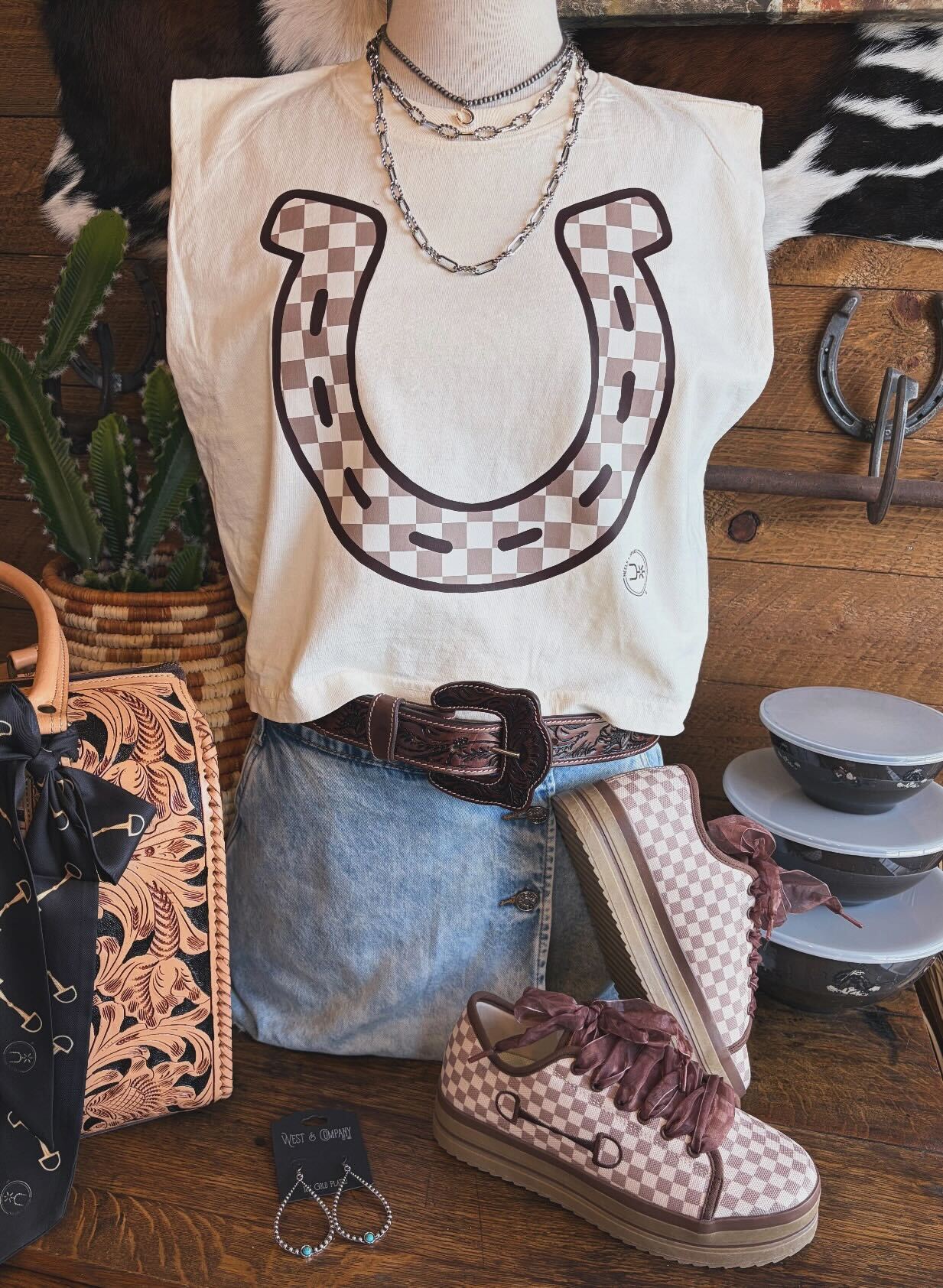The Lucky Checker Boxy Tank