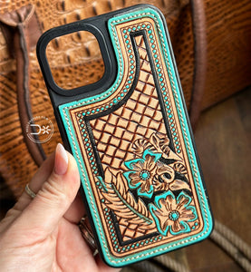 Tooled Turquoise IPhone Case