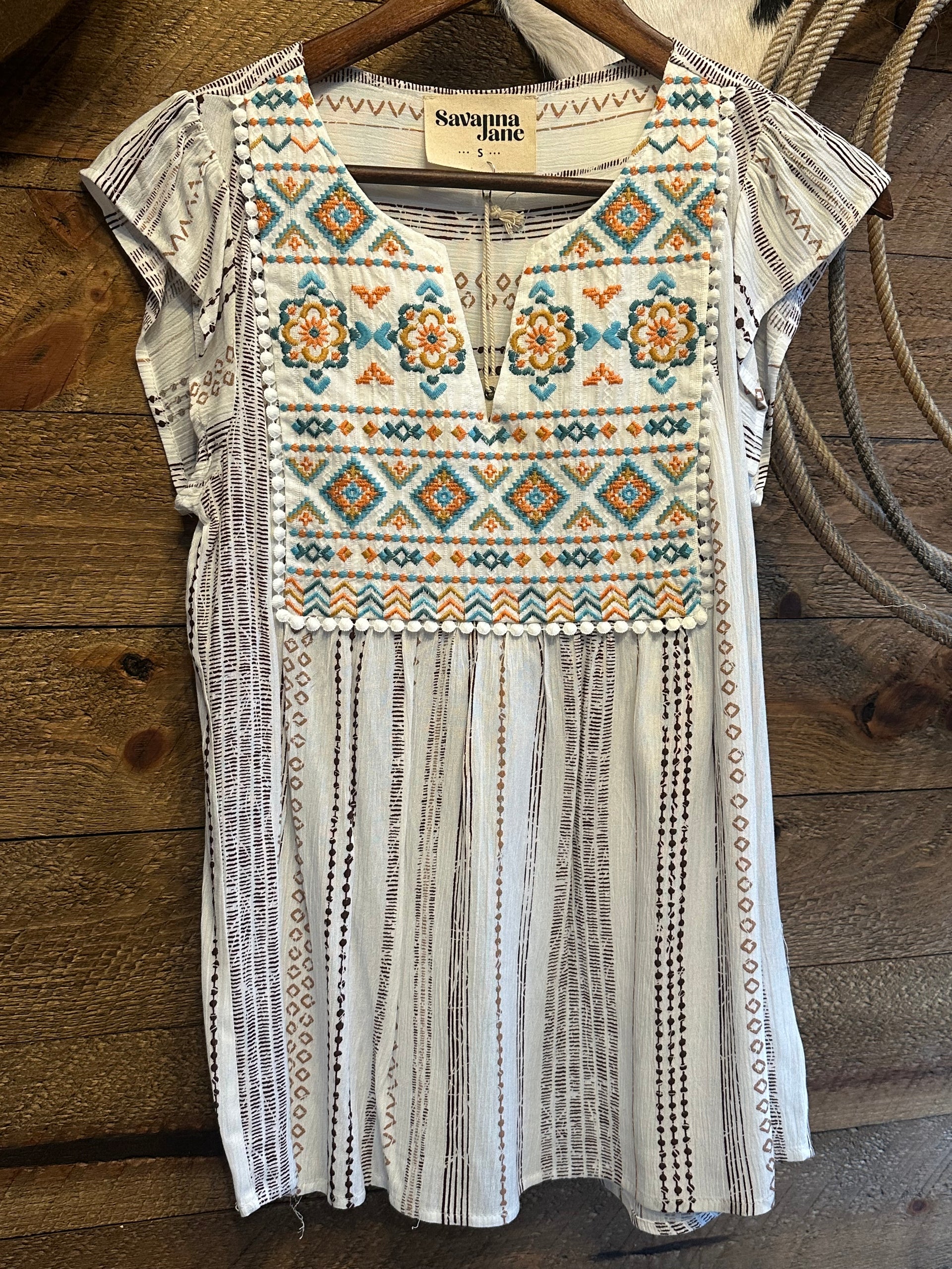 Sunset Mesa Embroidered Blouse