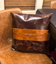 Load image into Gallery viewer, Snaffle Bit Leather Pillow
