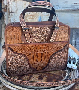 The Tyler Croc Tooled Briefcase