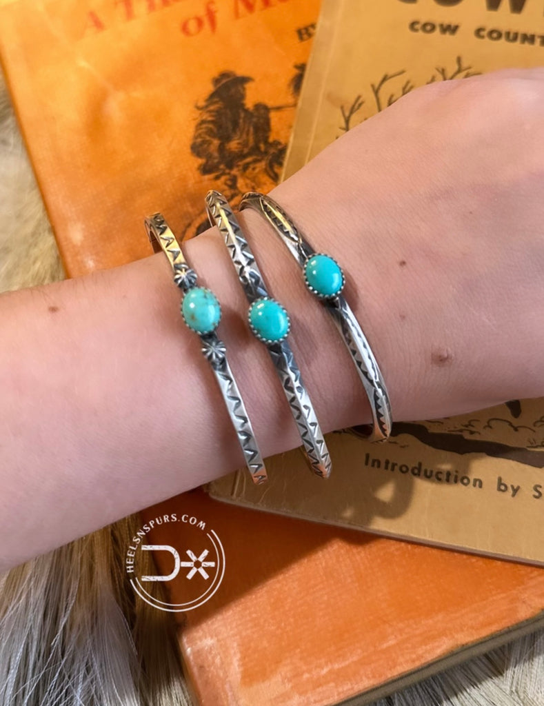Authentic Turquoise Stamped Cuff