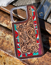 Load image into Gallery viewer, Tooled Floral Phone Case
