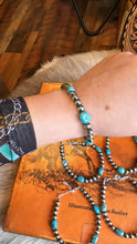 Load image into Gallery viewer, Authentic Navajo Pearl &amp; Turquoise Bracelet
