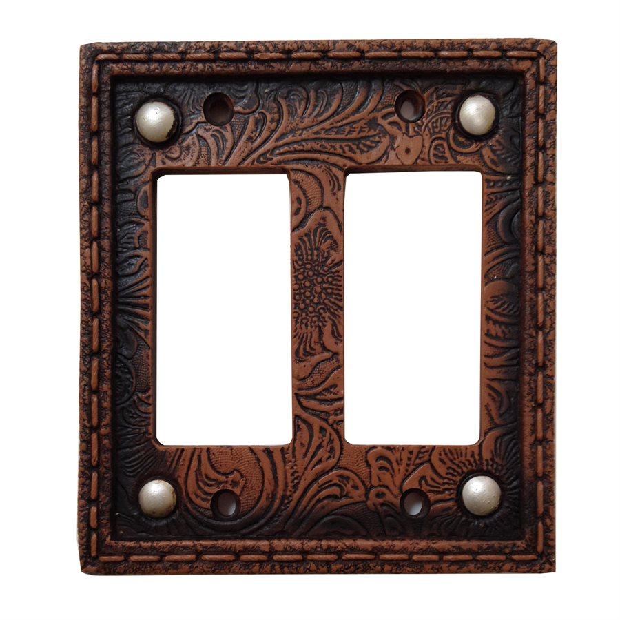TOOLED RESIN DOUBLE ROCKER WALL SWITCH PLATE