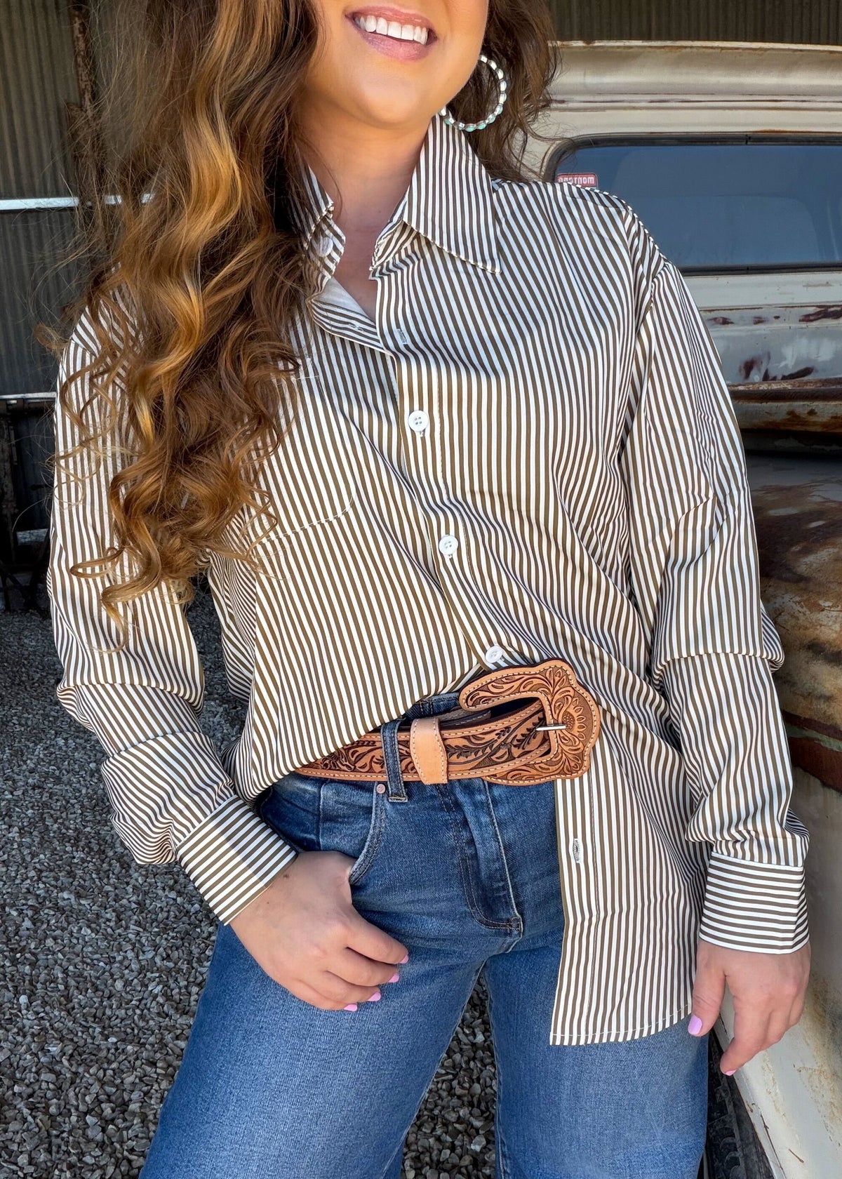 The Front Porch Stripe Button-Up