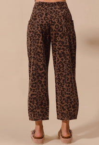 Leopard Barrel Pants