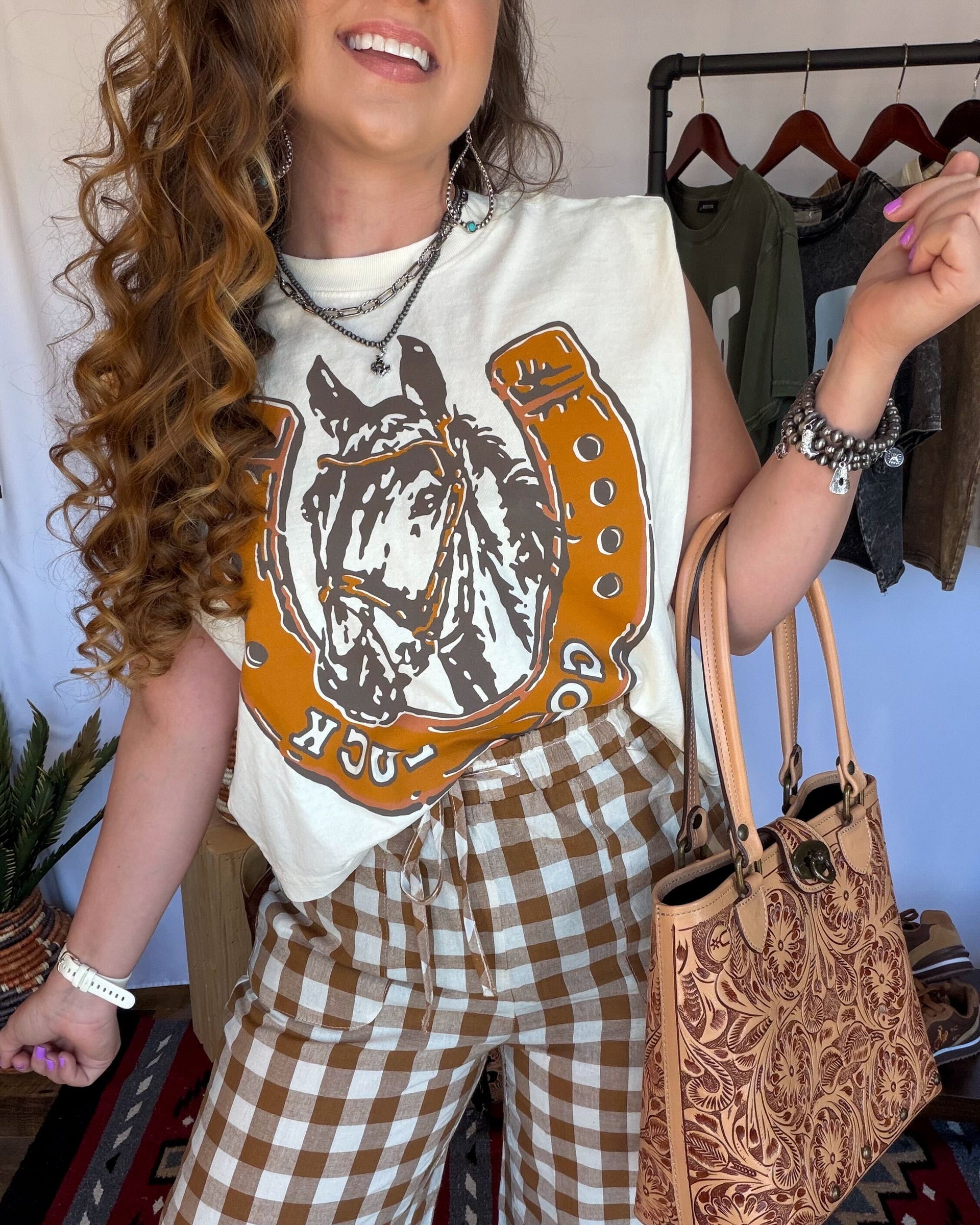 The Good Luck Horseshoe Boxy Tank