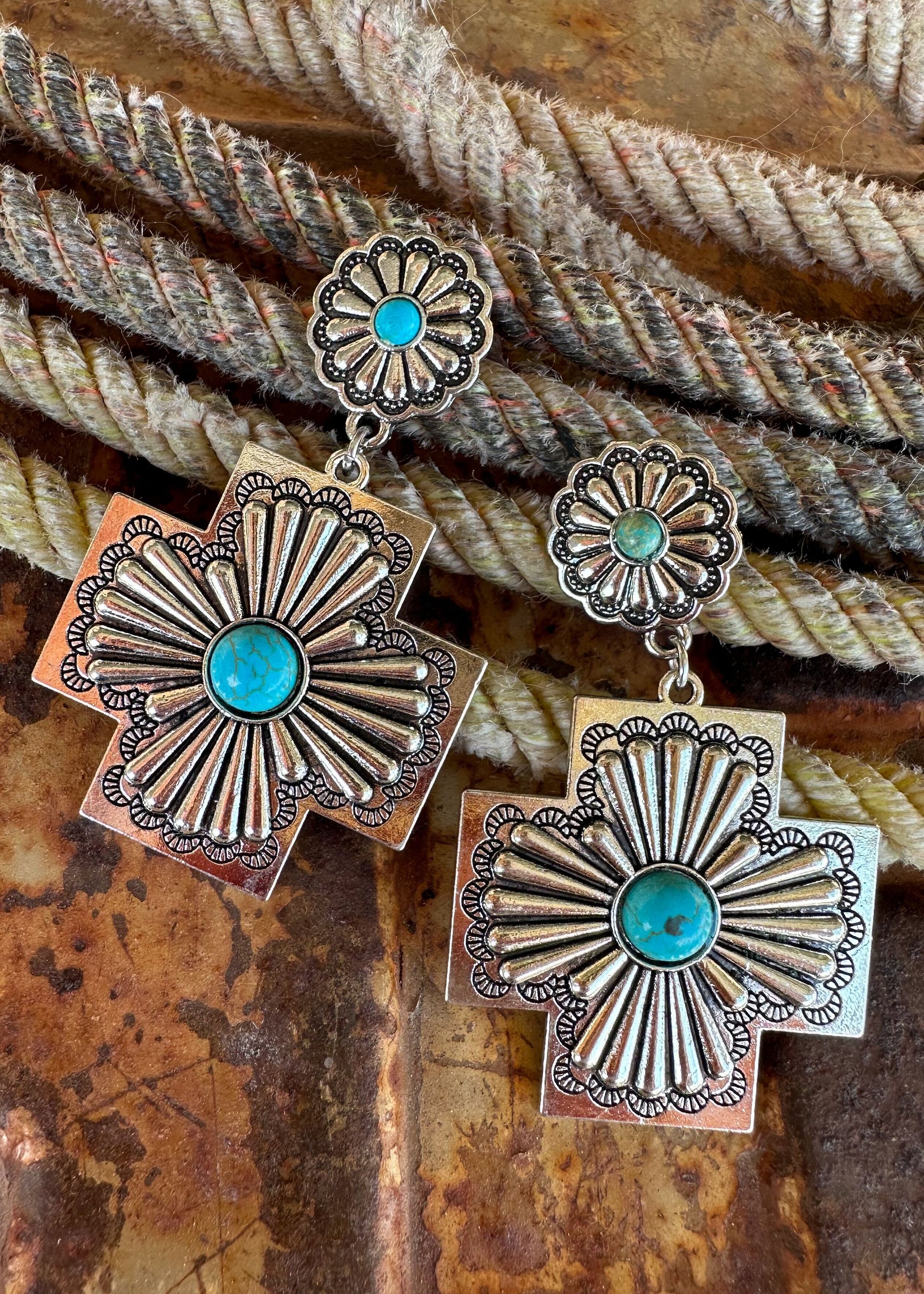 The Crossroads Concho Earrings