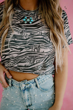 Load image into Gallery viewer, Western Zebra Mesh Top
