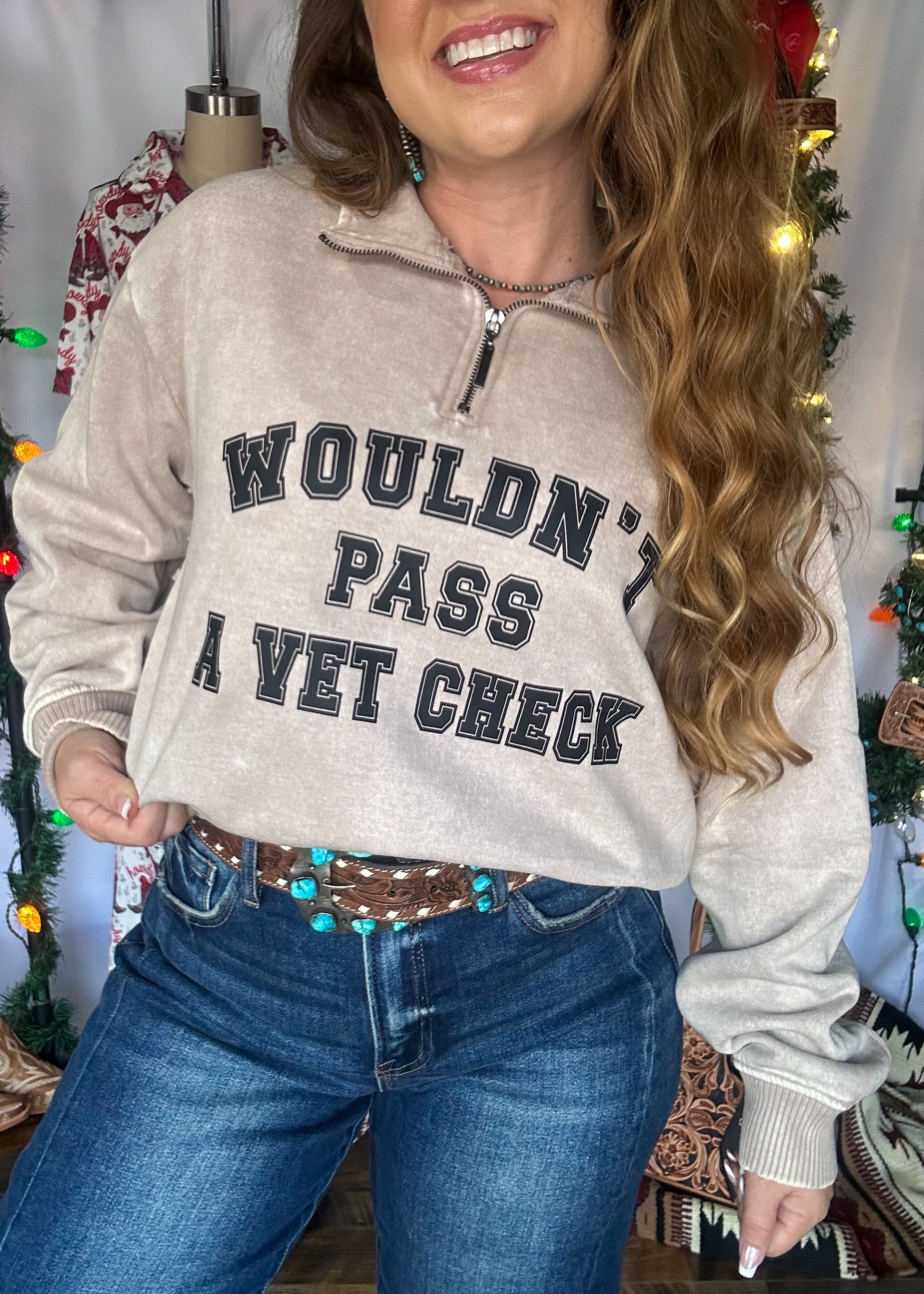 The Vet Check Quarter Zip - Sand