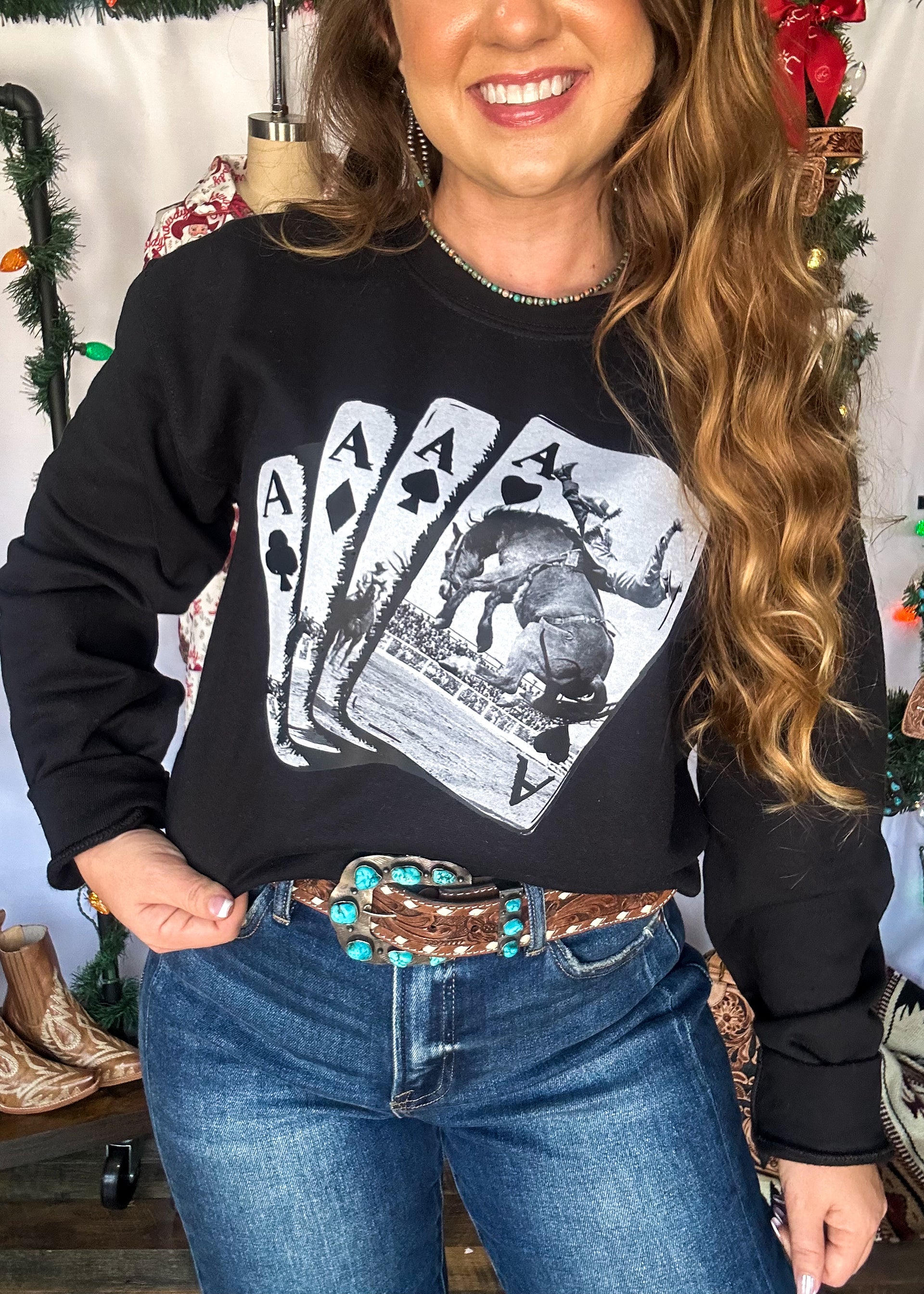 The Lucky Aces Sweatshirt - Black