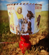 Load image into Gallery viewer, Vintage Cowgirl Lampshade
