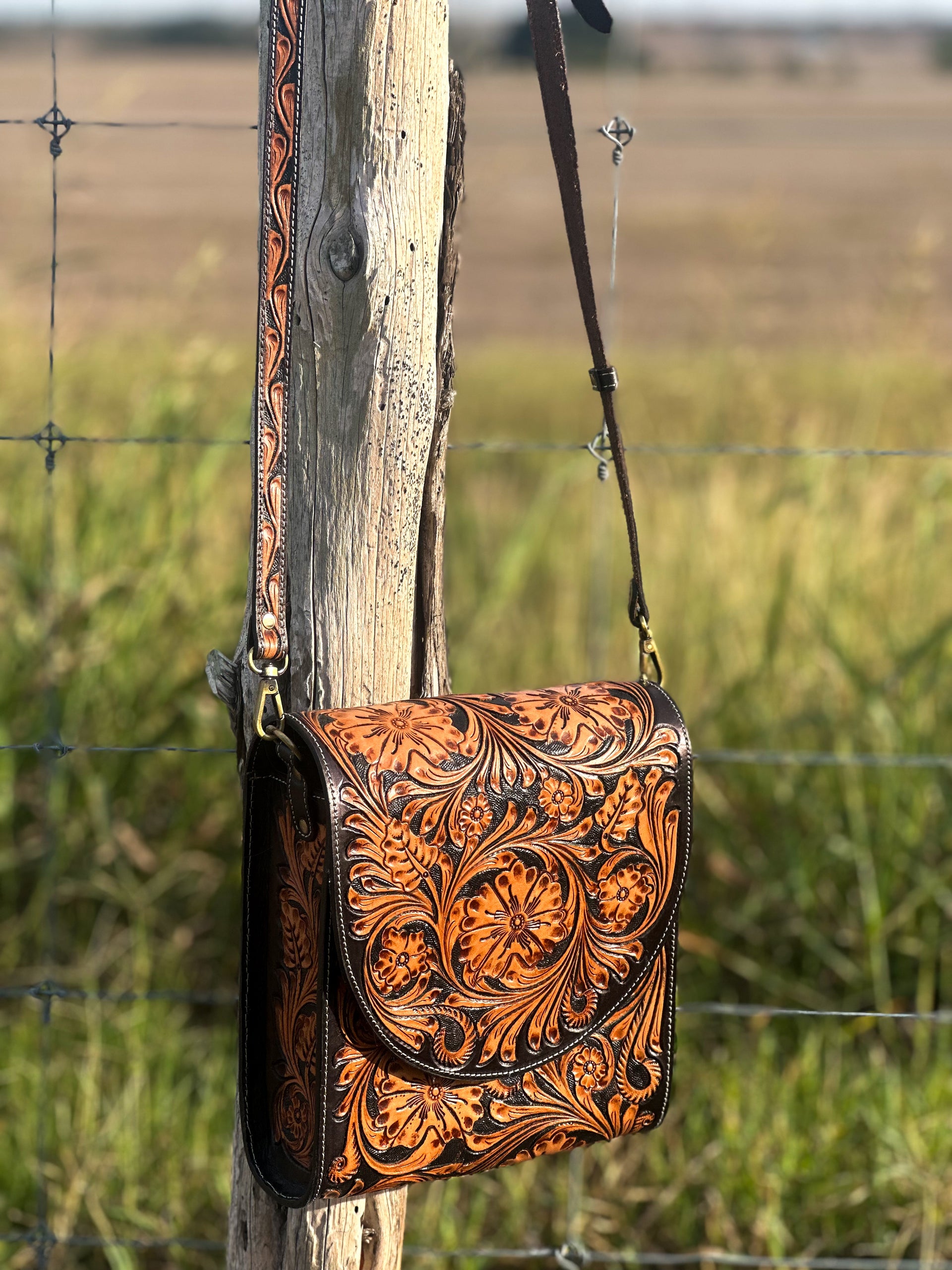 The Saddle Ridge Tooled Crossbody
