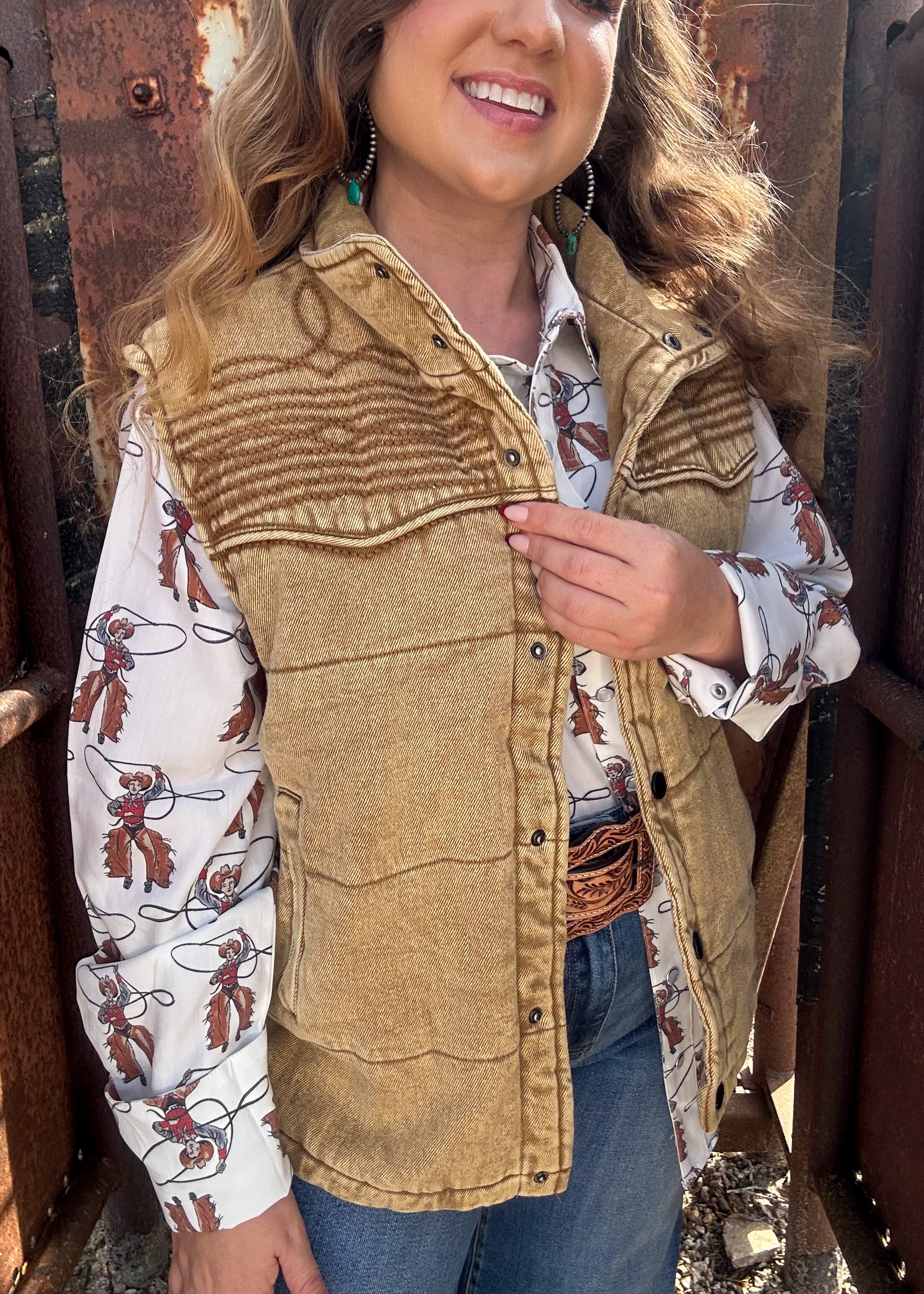 The Golden Trail Stitch Vest