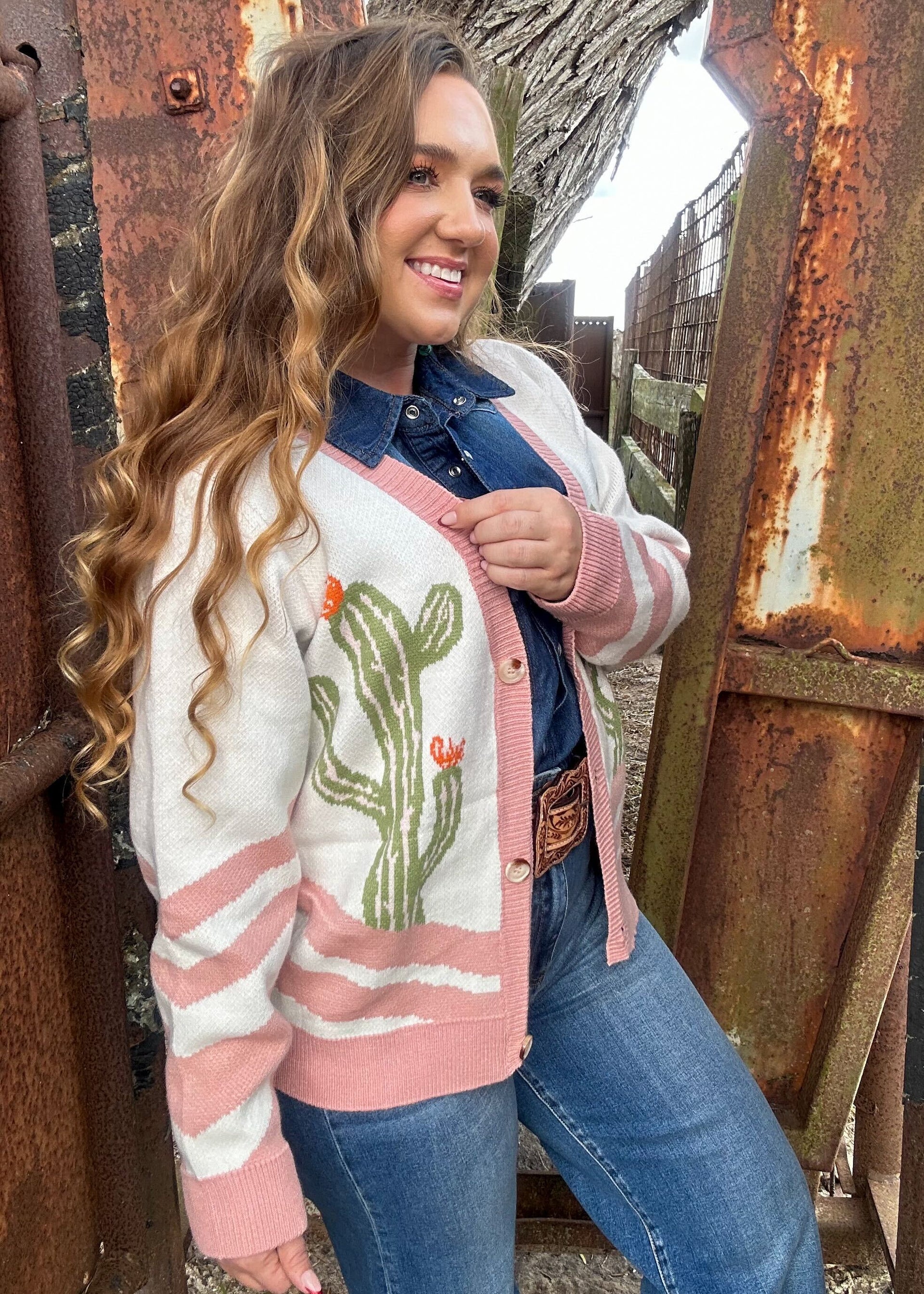 The Desert Bloom Cactus Cardigan