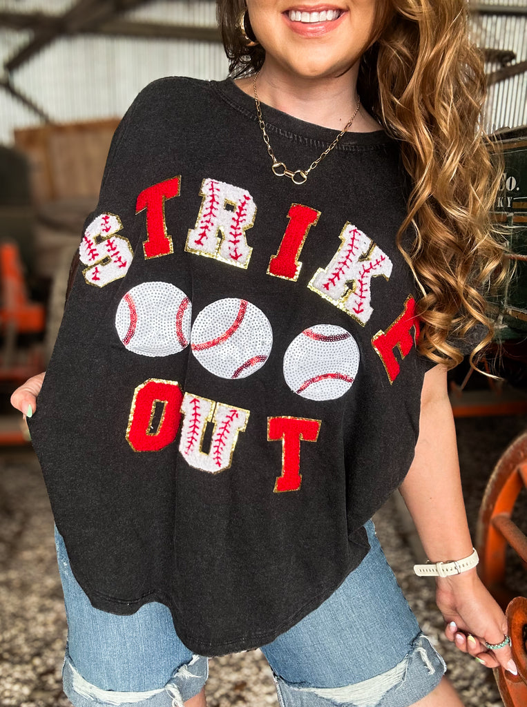 Strike Out Sequin Tee