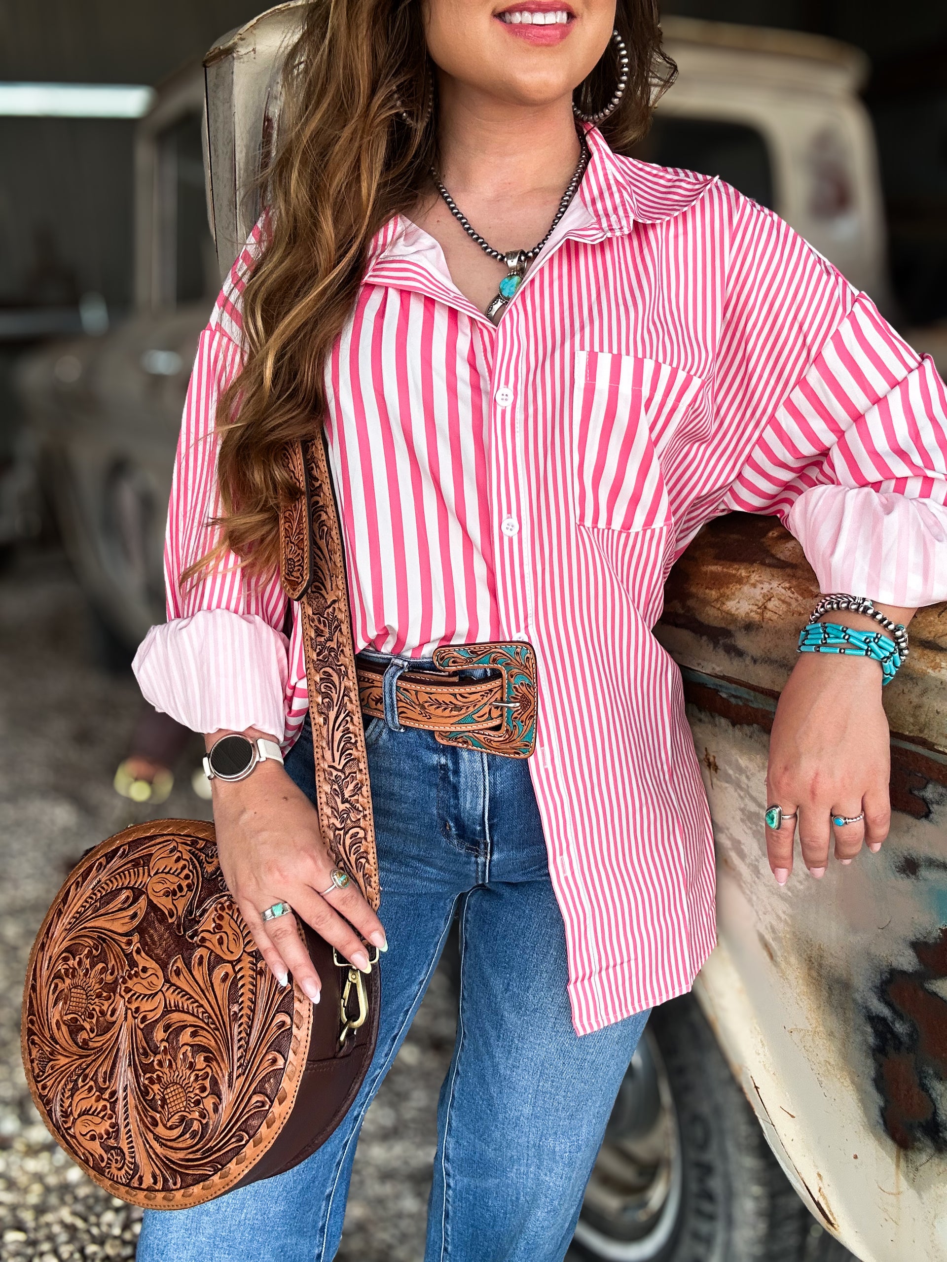 Macy Stripe Button Up