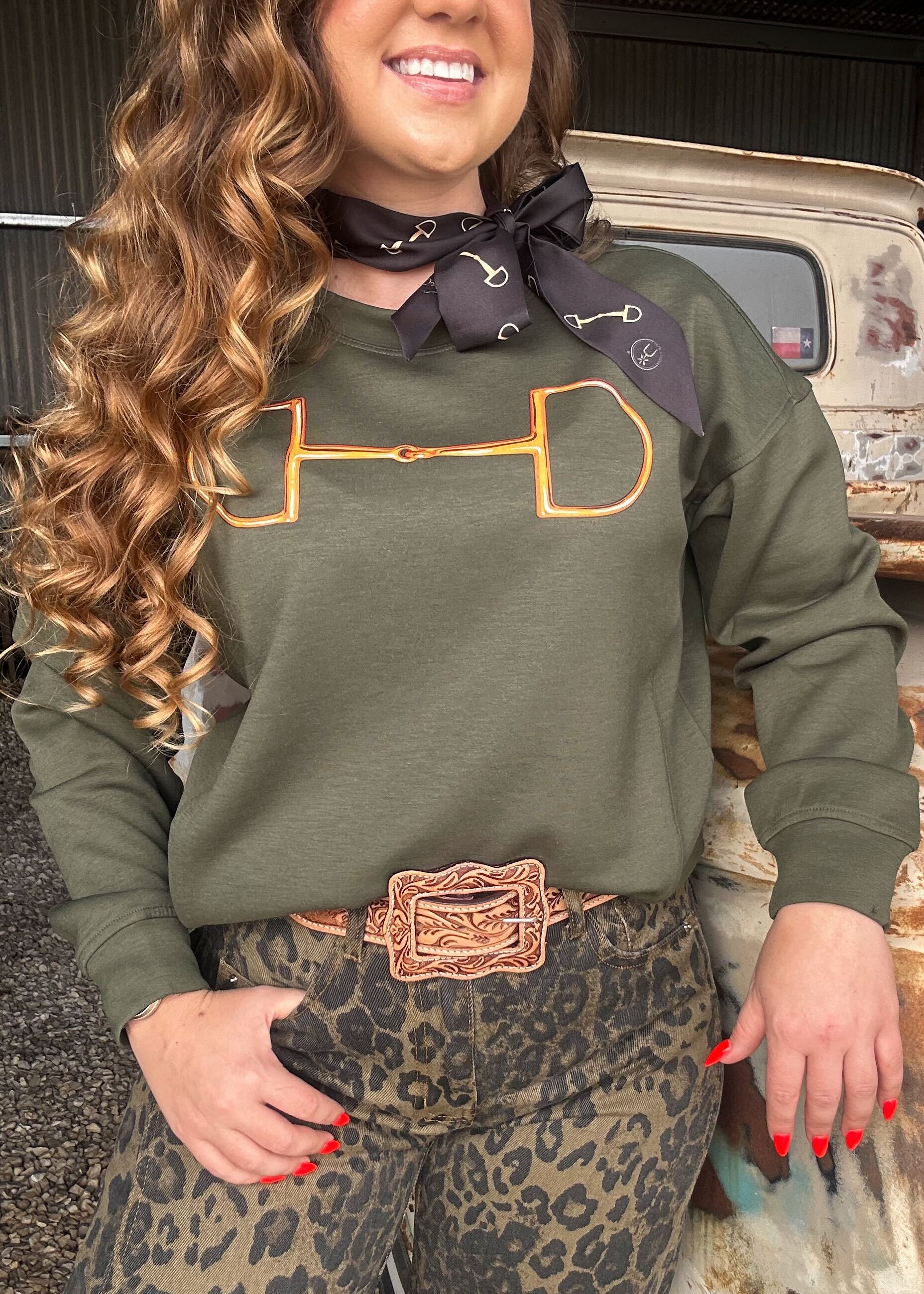 The Bit & Bridle Sweatshirt - Olive