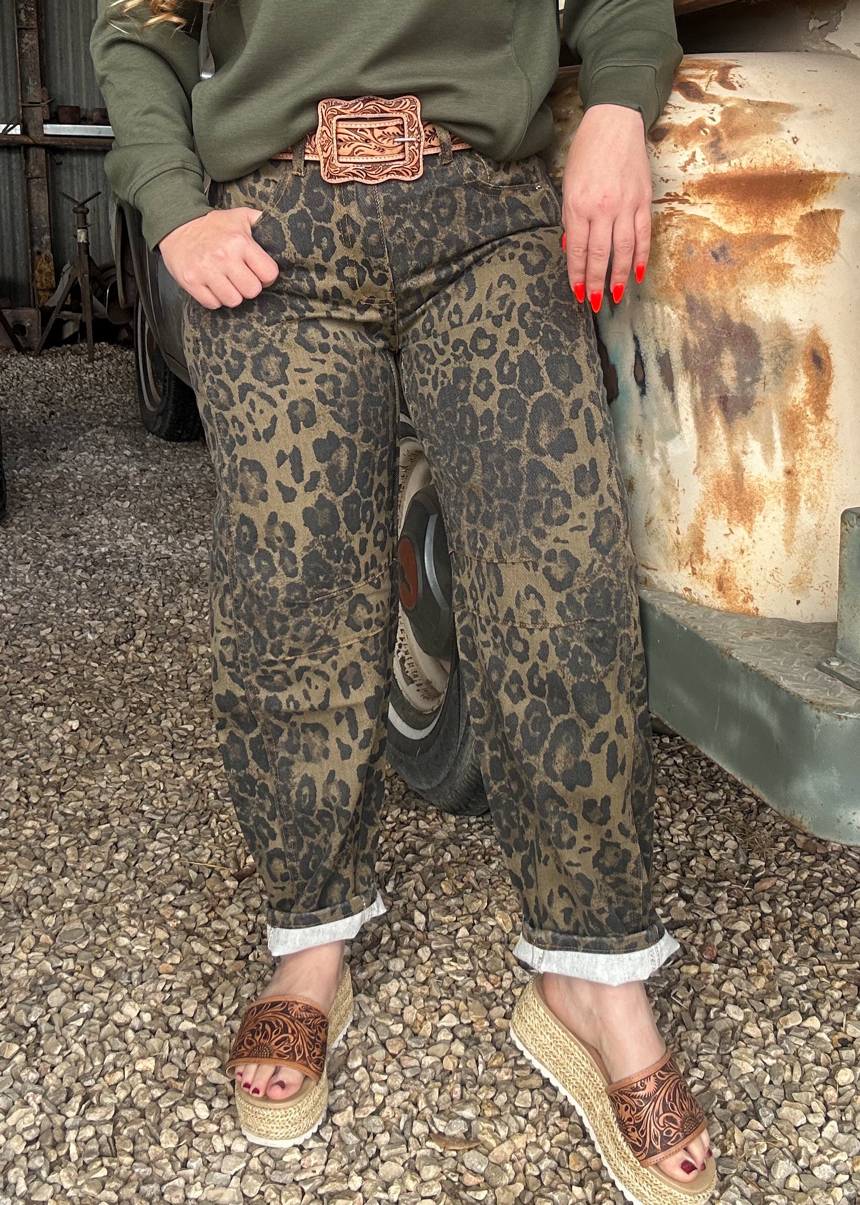 The Wild Instinct Leopard Denim Jeans