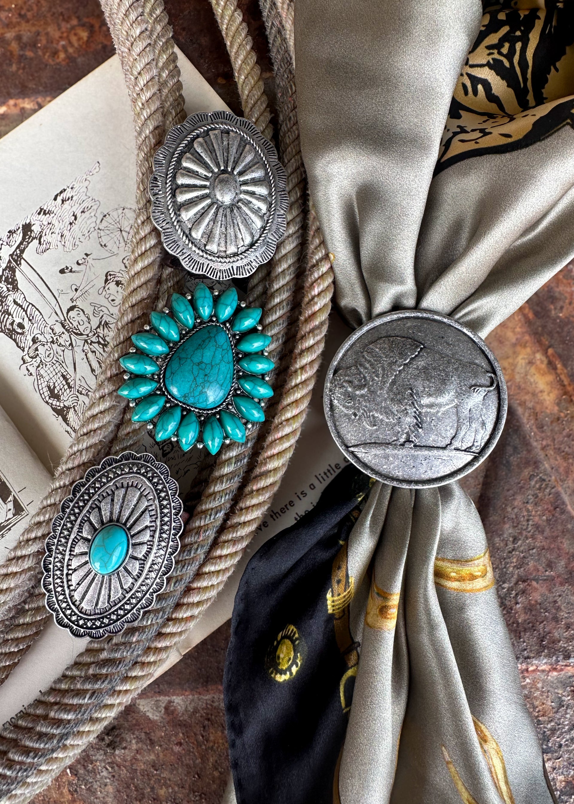 Ride Wild, Tie It Right — With Our Western Wild Rag Slides