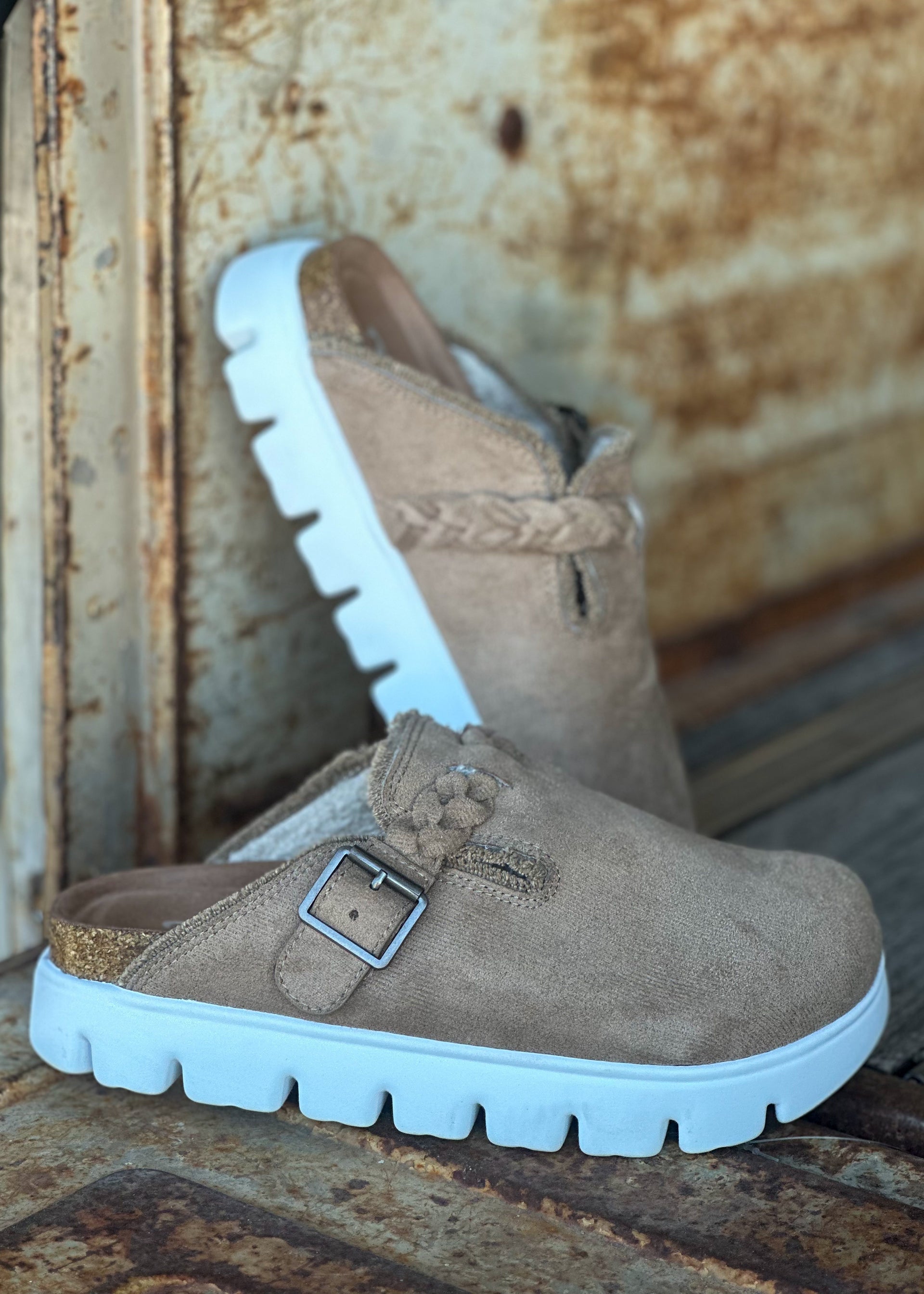 The Braided Buckle Mule