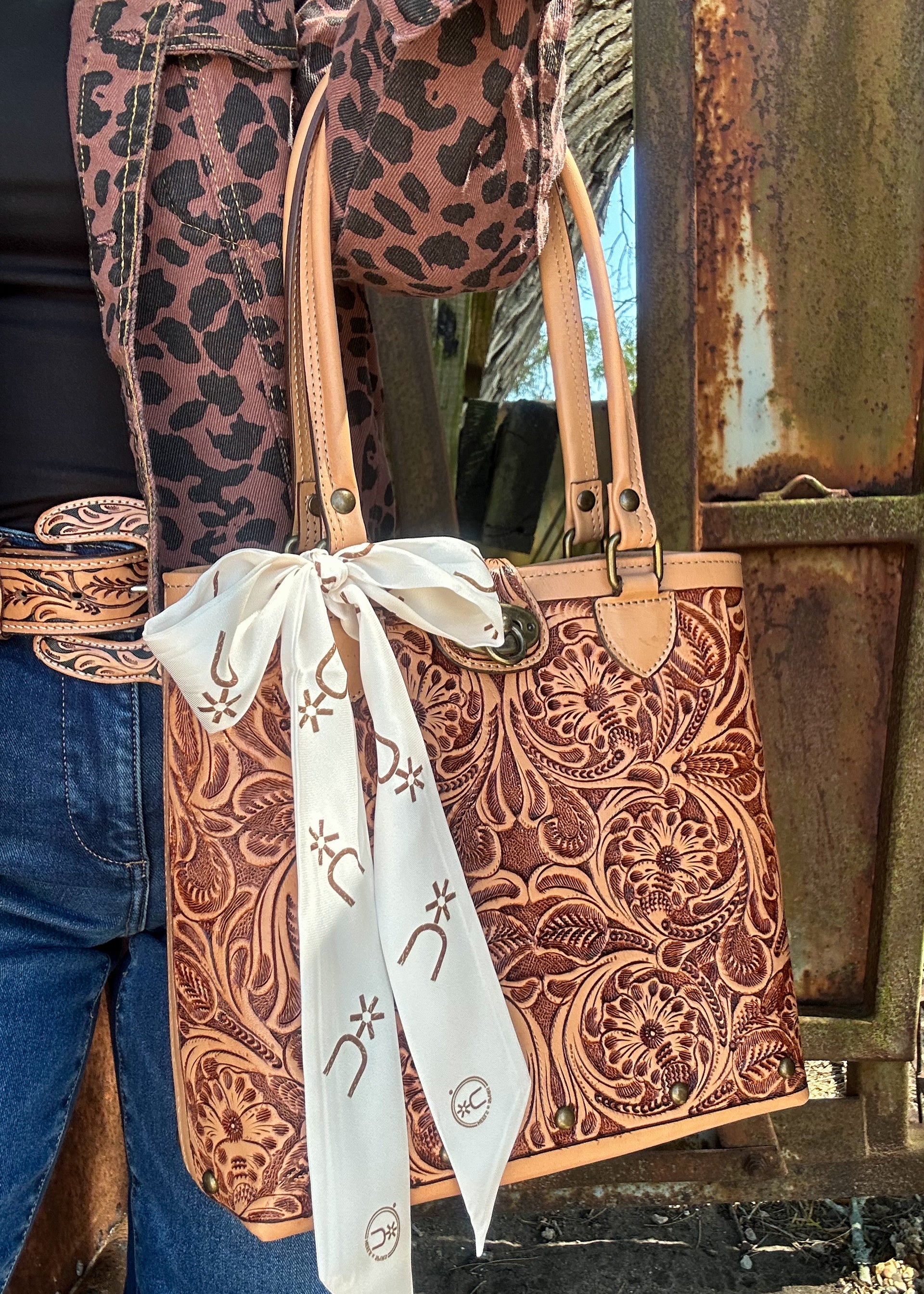 The Cowgirl Bloom Tooled Tote