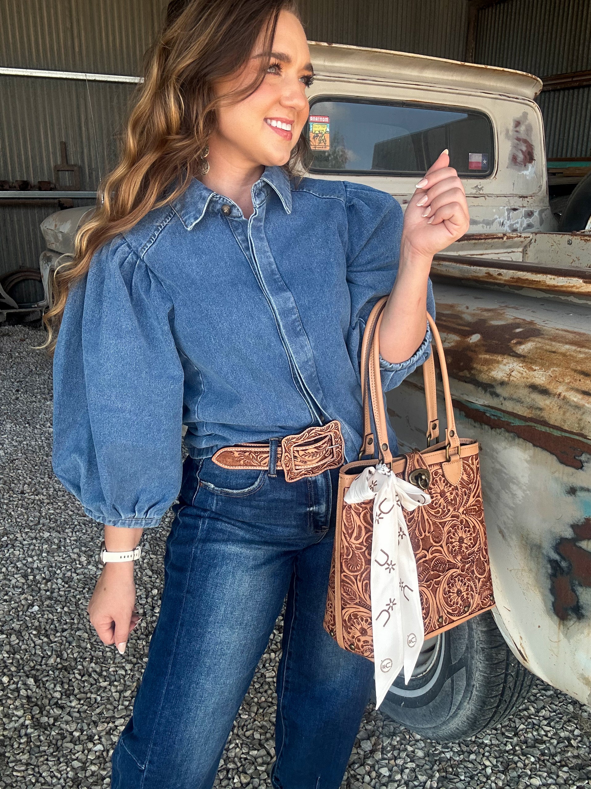 The Dakota Daydream Denim Top